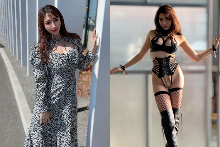 「脱いだら女王様」森咲智美、お嬢様ワンピから強めボンデージ衣装への画像1