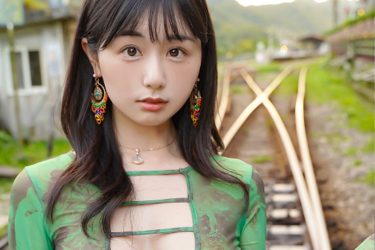 くりえみ、グラフィカルなノーブラ美バスト