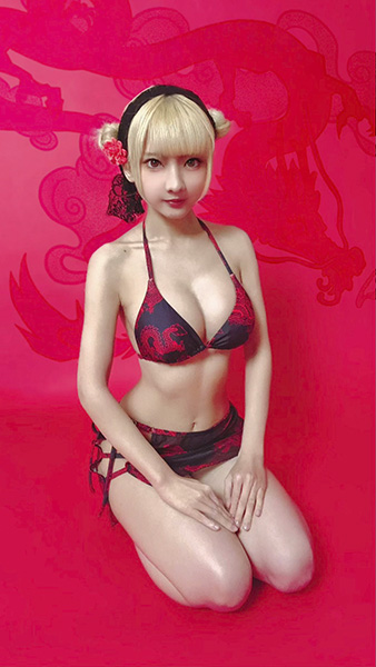 火将ロシエル、二次元ボディのフィギュア化…金髪ビキニ美女の正座の画像2