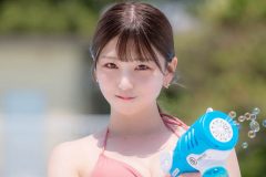 横山みい奈、シャボン玉でズッキュン
