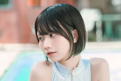 かれしちゃん、黒vs白の競泳美谷間