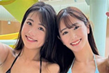 岡本杷奈&斎藤恭代、極上ボディでWピース