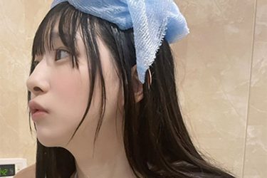 我妻ゆりか︎︎、入浴中の乗せパイ