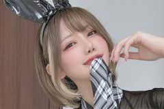 相良ましろ、逆バニー×くわえネクタイ