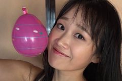 奥村梨穂、衝撃の風船バスト